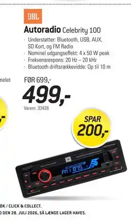 Thansen JBL Autoradio tilbud