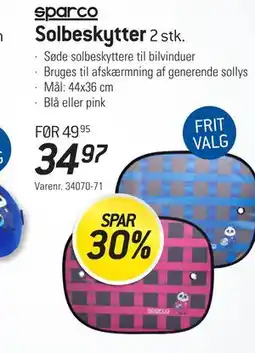 Thansen Sparco Solbeskytter tilbud
