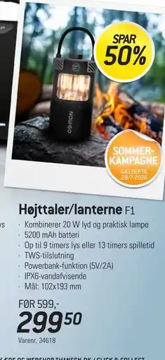 Thansen Højttaler/lanterne tilbud