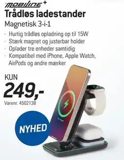 Thansen Trådløs ladestander Magnetisk 3-i-1 tilbud