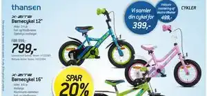 Thansen Børnecykel 12 tilbud