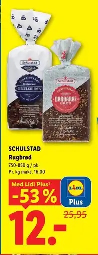 Lidl SCHULSTAD Rugbrød, App-pris tilbud