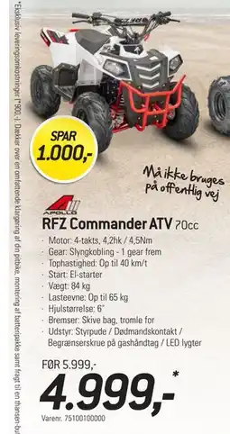 Thansen RFZ Commander ATV tilbud