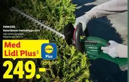 Lidl PARKSIDE Batteridreven hækkeklipper 20 V, App-pris tilbud