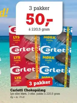 Carletti Chokopålæg