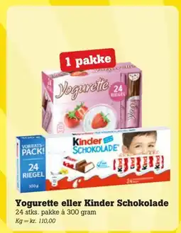Poetzsch Padborg Yogurette eller Kinder Schokolade tilbud