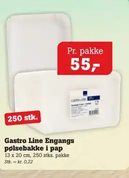 Poetzsch Padborg Gastro Line Engangs pølsebakke i pap tilbud