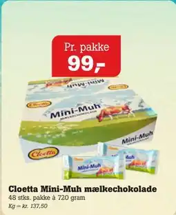 Poetzsch Padborg Cloetta Mini-Muh mælkechokolade tilbud