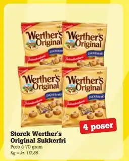 Poetzsch Padborg Storck Werther's Original Sukkerfri tilbud