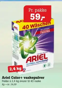 Poetzsch Padborg Ariel Color+ vaskepulver tilbud
