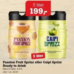 Poetzsch Padborg Passion Fruit Sprizz eller Caipi Sprizz Ready to drink tilbud