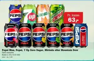Poetzsch Padborg Pepsi Max, Pepsi, 7 Up Zero Sugar, Mirinda eller Mountain Dew tilbud