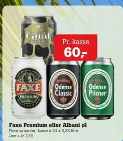 Poetzsch Padborg Faxe Premium eller Albani øl tilbud
