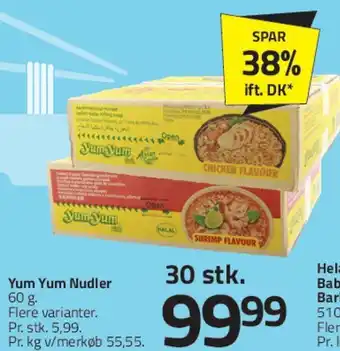 Fleggaard Yum Yum Nudler (30 stk.) tilbud