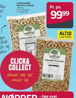 Fleggaard Cashewnødder (Naturel og Saltede) tilbud