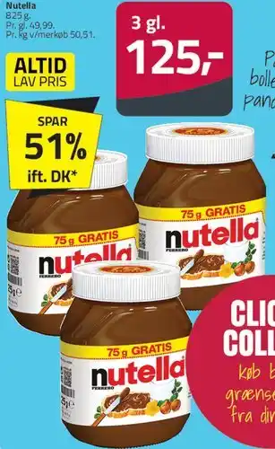 Fleggaard Nutella (glas) tilbud