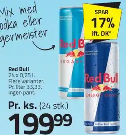 Fleggaard Red Bull (dåser) tilbud