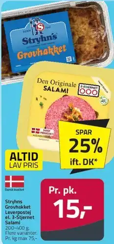 Fleggaard Stryhns Grovhakket / Den Originale Salami tilbud