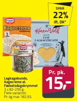 Fleggaard Lagkagebunde / Kagecreme tilbud