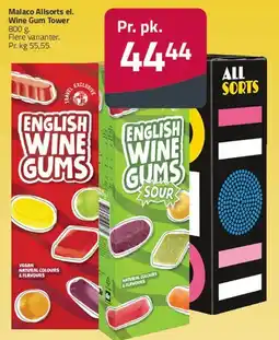 Fleggaard English Wine Gums / Allsorts (Wine Gum Tower) tilbud