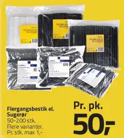 Fleggaard Plastbestik / sugerør (pakker) tilbud