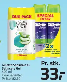 Fleggaard Gillette Sensitive / SatinCare Gel tilbud