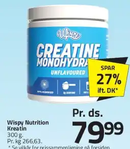 Fleggaard Wispy Nutrition Creatine Monohydrate tilbud