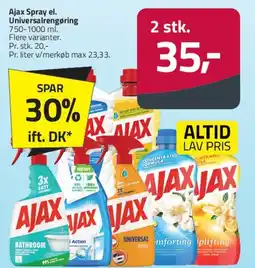 Fleggaard Ajax Spray / Universalrengøring tilbud