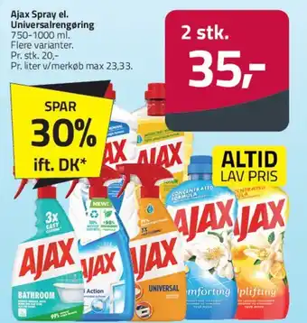 Fleggaard Ajax Spray / Universalrengøring tilbud