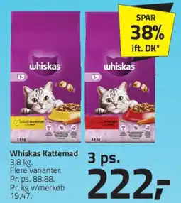 Fleggaard Whiskas Portioner i gelé/ sovs tilbud