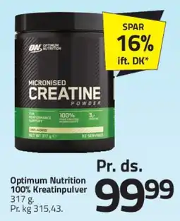 Fleggaard Optimum Nutrition Micronized Creatine (100% Creatine) tilbud