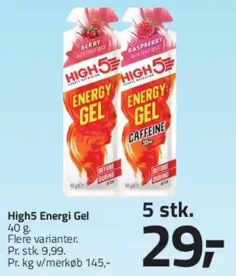 Fleggaard High5 Energy Gel tilbud