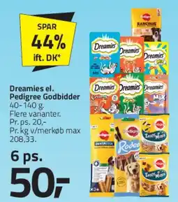 Fleggaard Dreamies / Pedigree Godbidder tilbud