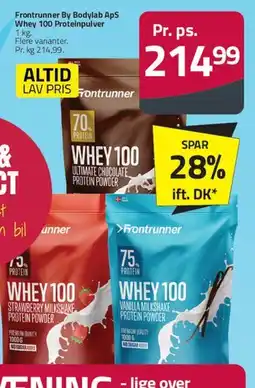 Fleggaard Frontrunner / Bodylab Whey 100 Proteinpulver tilbud