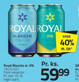 Fleggaard Royal Blanche / Royal IPA tilbud
