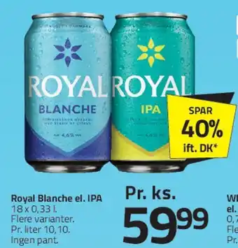 Fleggaard Royal Blanche / Royal IPA tilbud