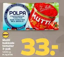 Netto Mutti Hakkede Tomater 3-Pak tilbud