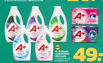 Netto A+ flydende vaskemiddel eller pods tilbud