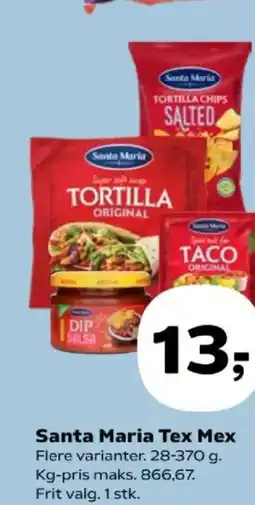 Kvickly Santa Maria Tex Mex tilbud