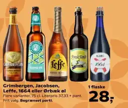 Kvickly Grimbergen, Jacobsen, Leffe, 1664 eller Ørbæk øl tilbud