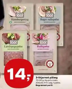 Kvickly 3-Stjernet pålæg tilbud