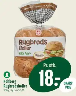 Min Købmand Kohberg Rugbrødsboller tilbud