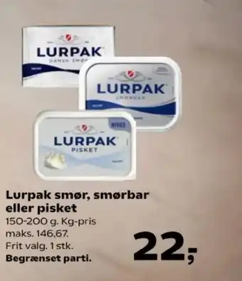 Lurpak smør, smørbar eller pisket