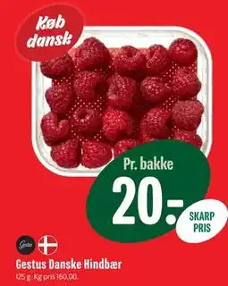 Min Købmand Gestus Danske Hindbær tilbud