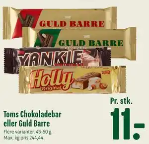 Min Købmand Toms Chokoladebar eller Guld Barre tilbud