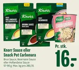 Min Købmand Knorr Sauce eller Snack Pot Carbonara tilbud