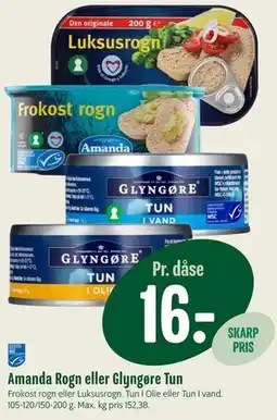 Min Købmand Amanda Rogn eller Glyngøre Tun tilbud
