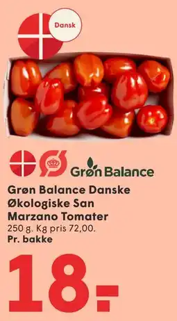 SPAR Grøn Balance Danske Økologiske San Marzano Tomater tilbud