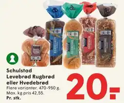 SPAR Schulstad Levebrød Rugbrød eller Hvedebrød tilbud