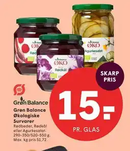 SPAR Grøn Balance Økologiske Survarer tilbud